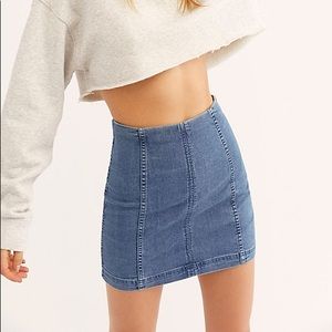 Free people denim skirt